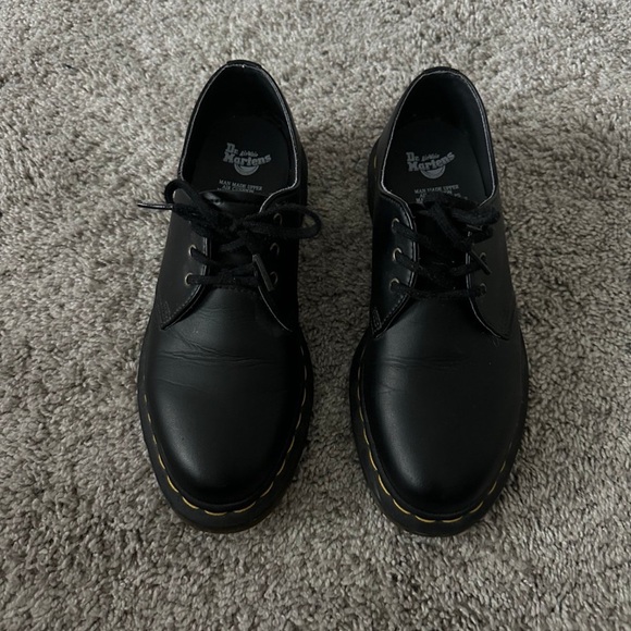 Black Dr. Marten Loafers. 1461 Bex Smooth Leather Oxford Shoes. - Picture 1 of 4